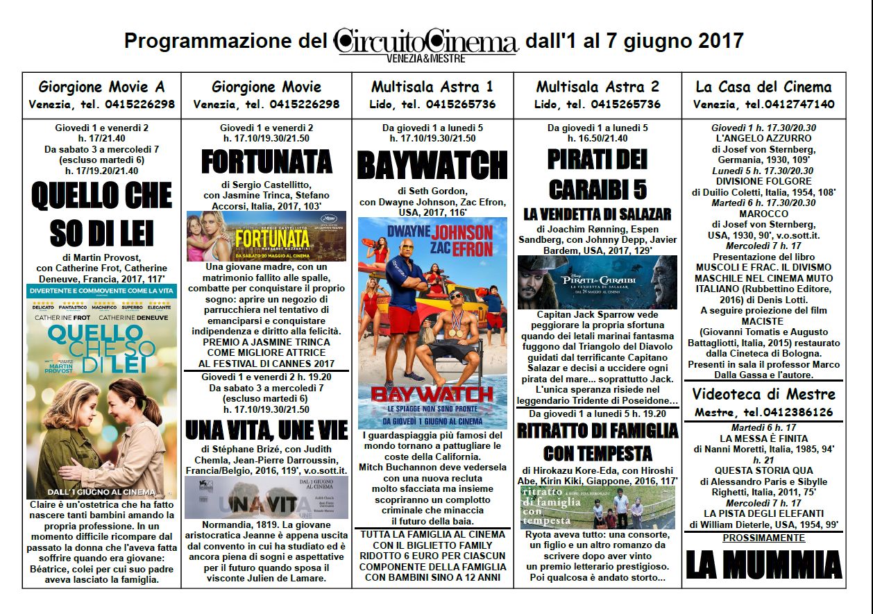 Programmazione del Circuito Cinema Venezia Mestre dall'1 al 7 giugno 2017_2