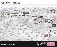 Haute Route 2016 -  mappa