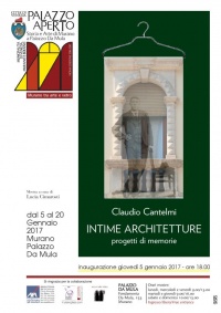 Locandina della mostra “Intime architetture - progetti di memorie”