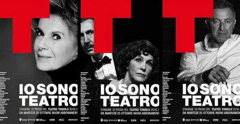 Le 3 locandine della stagione di prosa al Toniolo - Io sono teatro 2016/2017