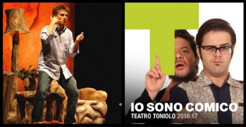 Maurizio Colombi e locandina rassegna teatrale